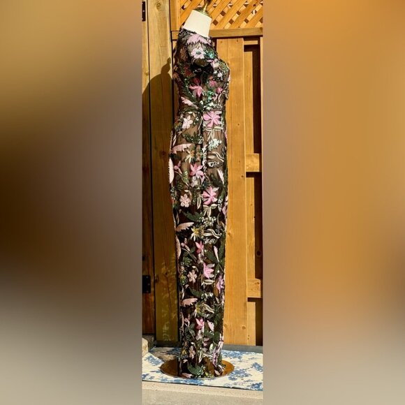 🆕 BRONX & BANCO 🧿 NWOT Zinnia Side-Split Sequin & Embroidered Gown, Sz XS US 2 - Picture 8 of 16